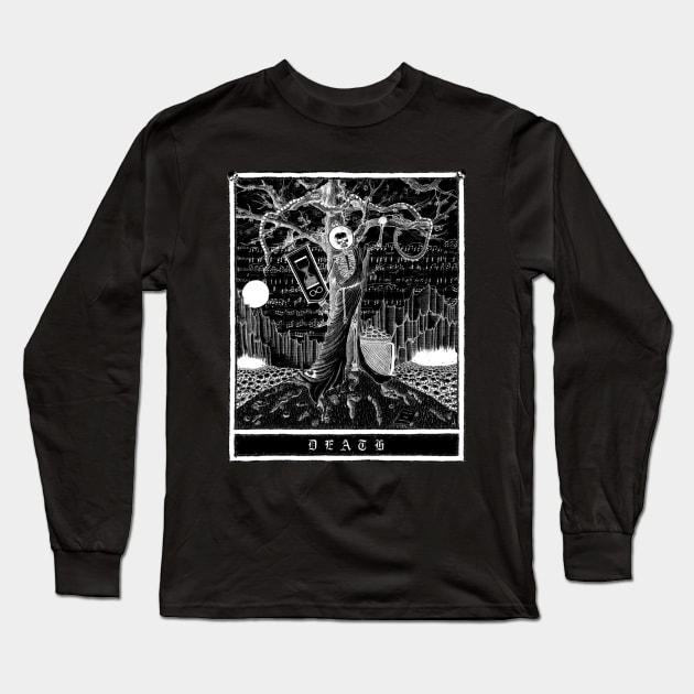 Death Arcana (negative version) Long Sleeve T-Shirt by Nogh.art